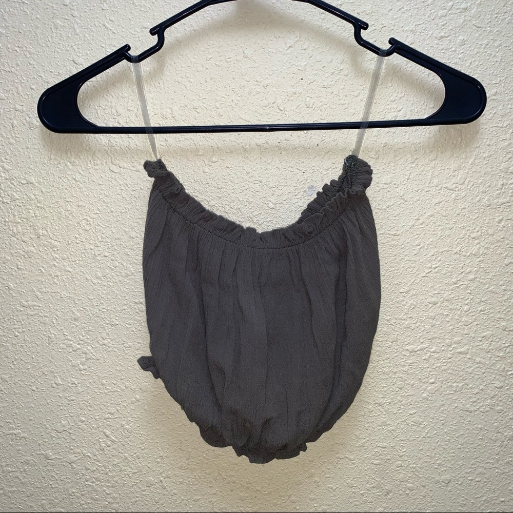 nectar ruffle strapless top